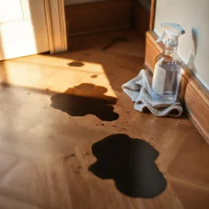 Фото по теме: как убрать черные пятна от мочи животных с паркета